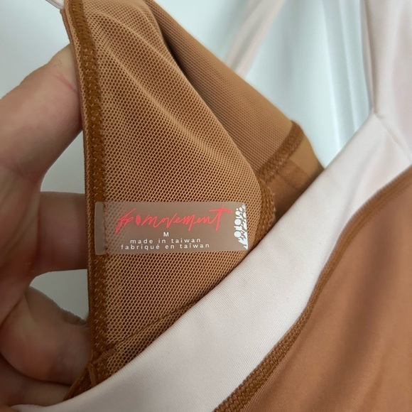 Free People Movement Rebel Onesie Jumpsuit Two Toned Burnt Topaz Medium - Picture 5 of 5